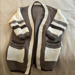 Cozy Brown and Cream Women's Sweater